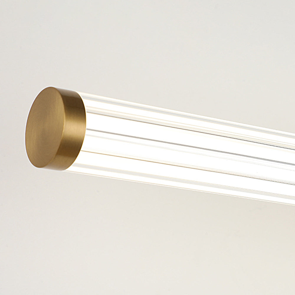 Leigh Vintage Rechthoek LED Wandlamp Zwart/Goud Metaal/Acryl Slaapkamer