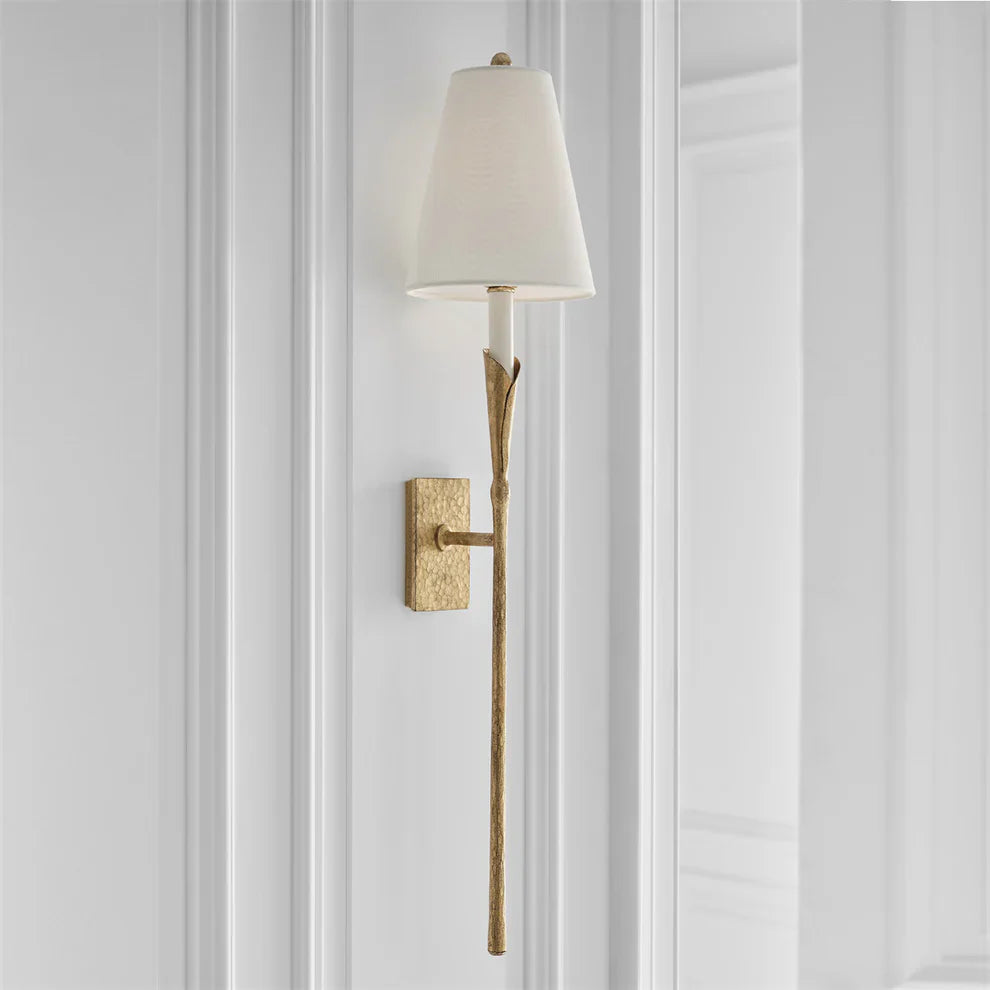 Valerio Vintage Antiek Metaal Stof Wandlamp Lampenkap Keuken Slaapkamer Woonkamer