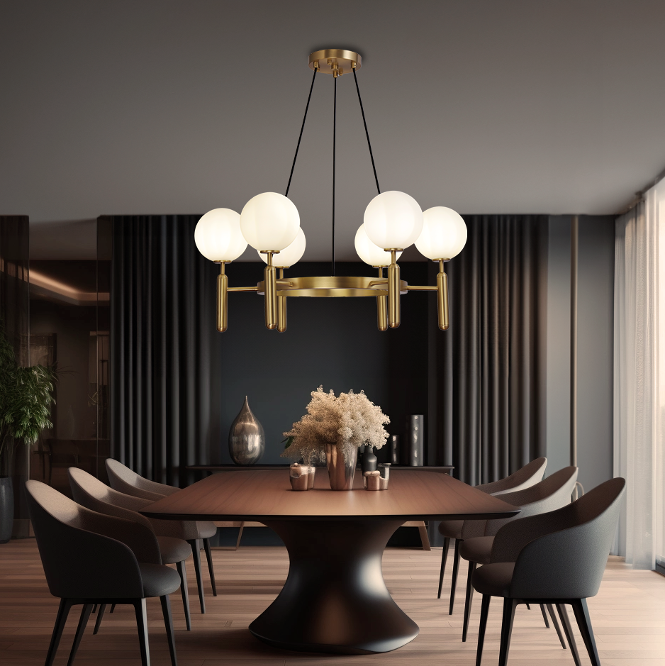 Marilyn Moderne Design LED Kroonluchters Gouden Metaal Woonkamer