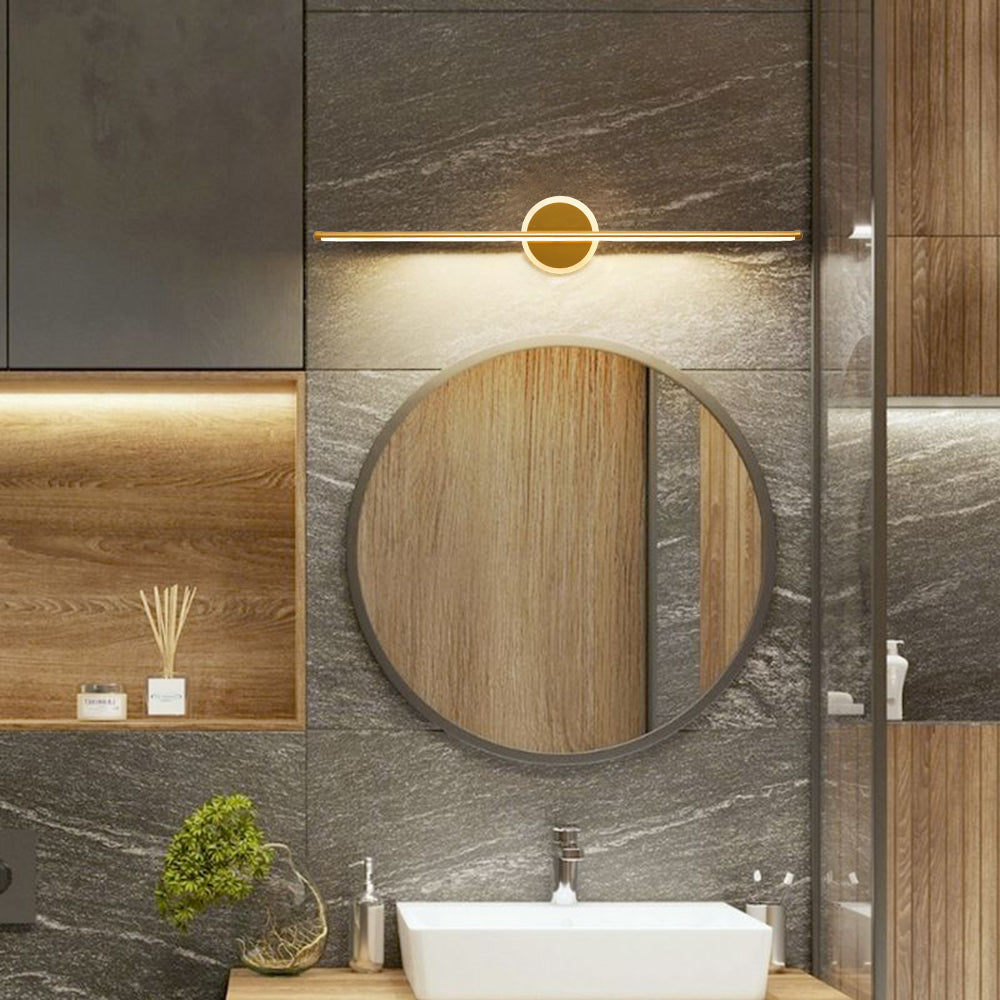 Leigh Moderne Rond/Vierkant LED Wandlamp Zwart/Goud Metaal/Silicone Woon/Slaap/Badkamer