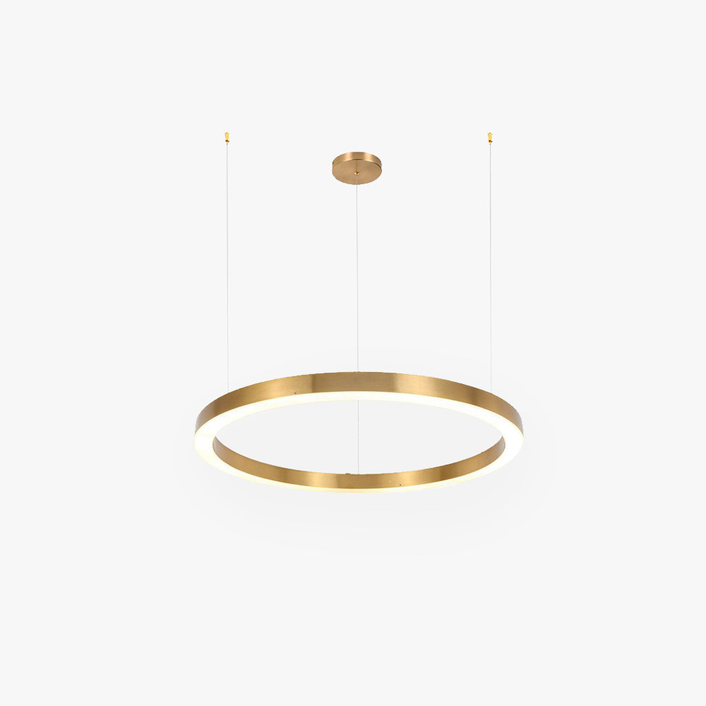 Alonza Moderne Ring Metalen Hanglamp, Woonk/Eetk/Slaapkamer, Goud