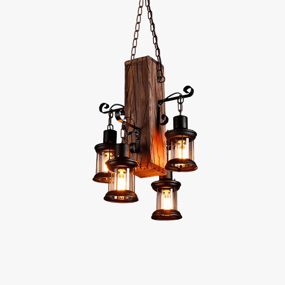 Brio Industriële Hanglamp Lantaarn Glas/Metaal, Zwart Woonk/Eetk/Slaapkamer