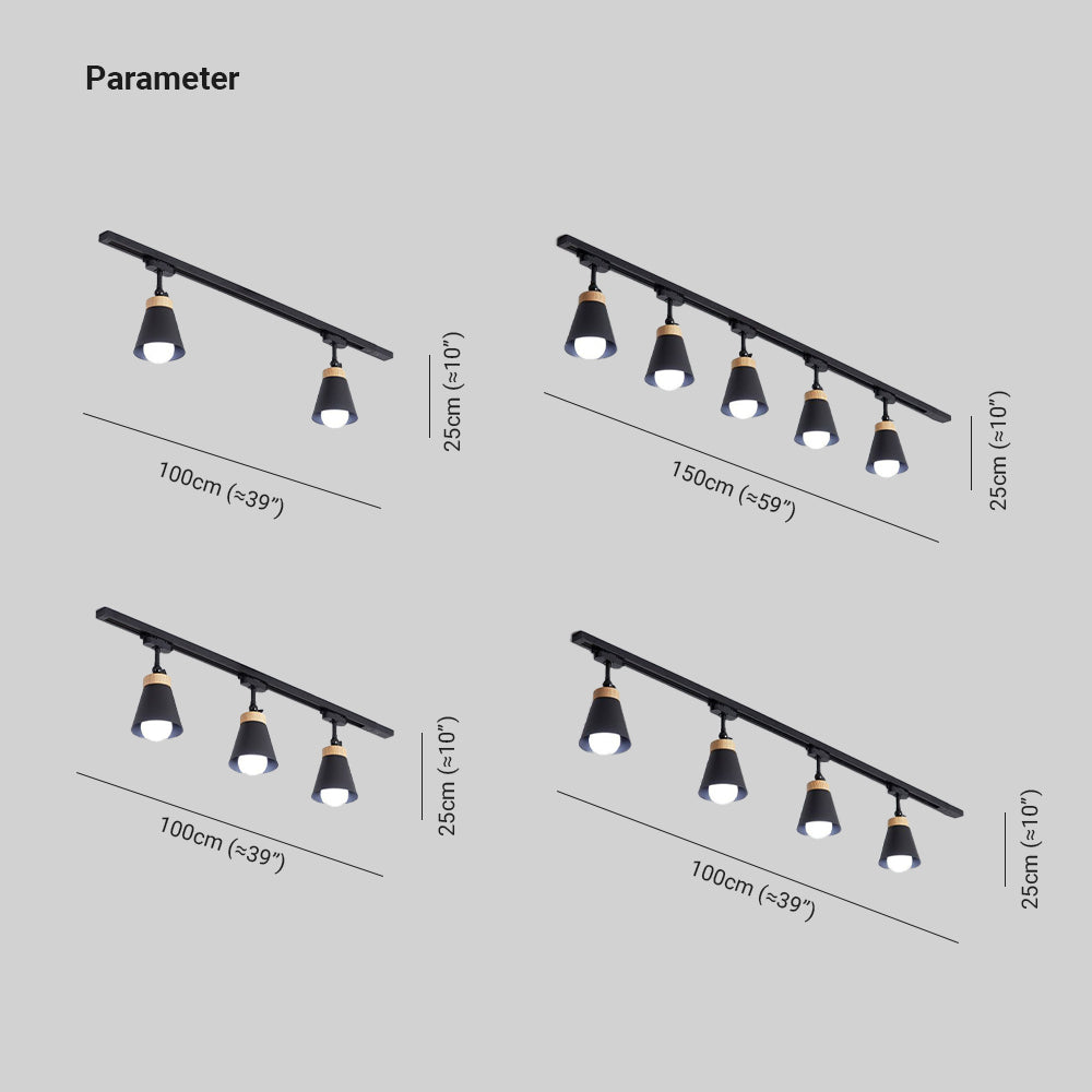 Haney Moderne Design LED Spotlight Zwart/Wit Woonkamer Keuken