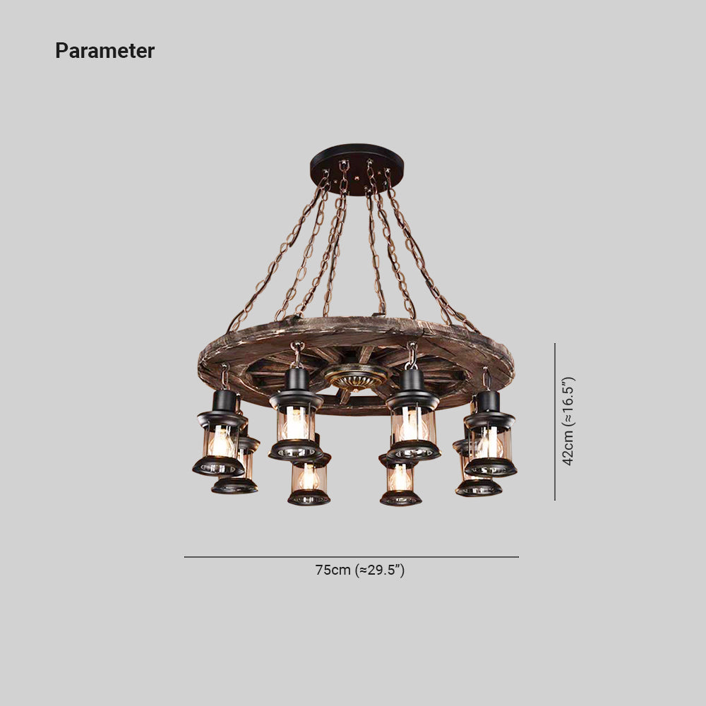 Brio Vintage Metalen Hanglamp Hout/Metaal Woonkamer Keuken