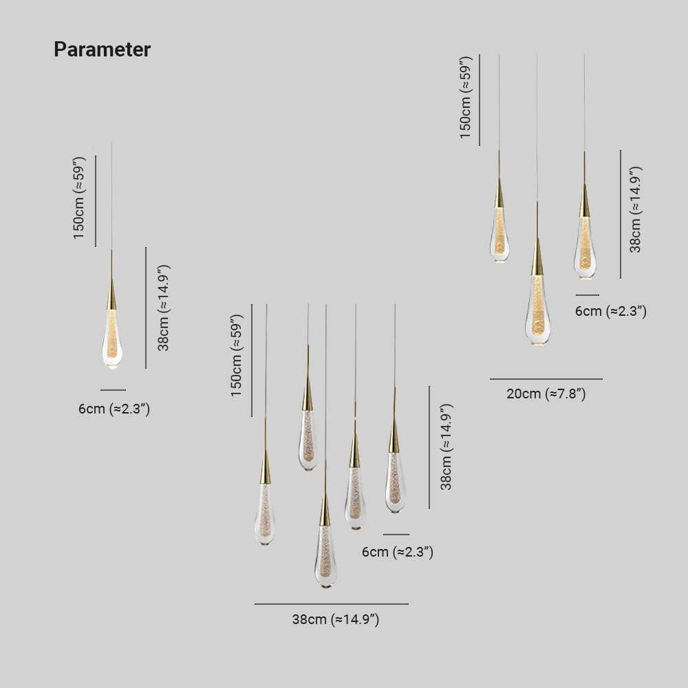 Hailie Moderne Design LED Hanglamp Kristal Metaal Woonkamer Keuken