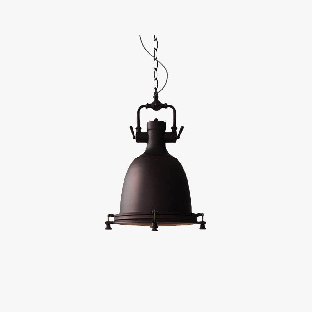 Valerio Rustic Retro Pot Black Metal Pendant Light, 2 Style