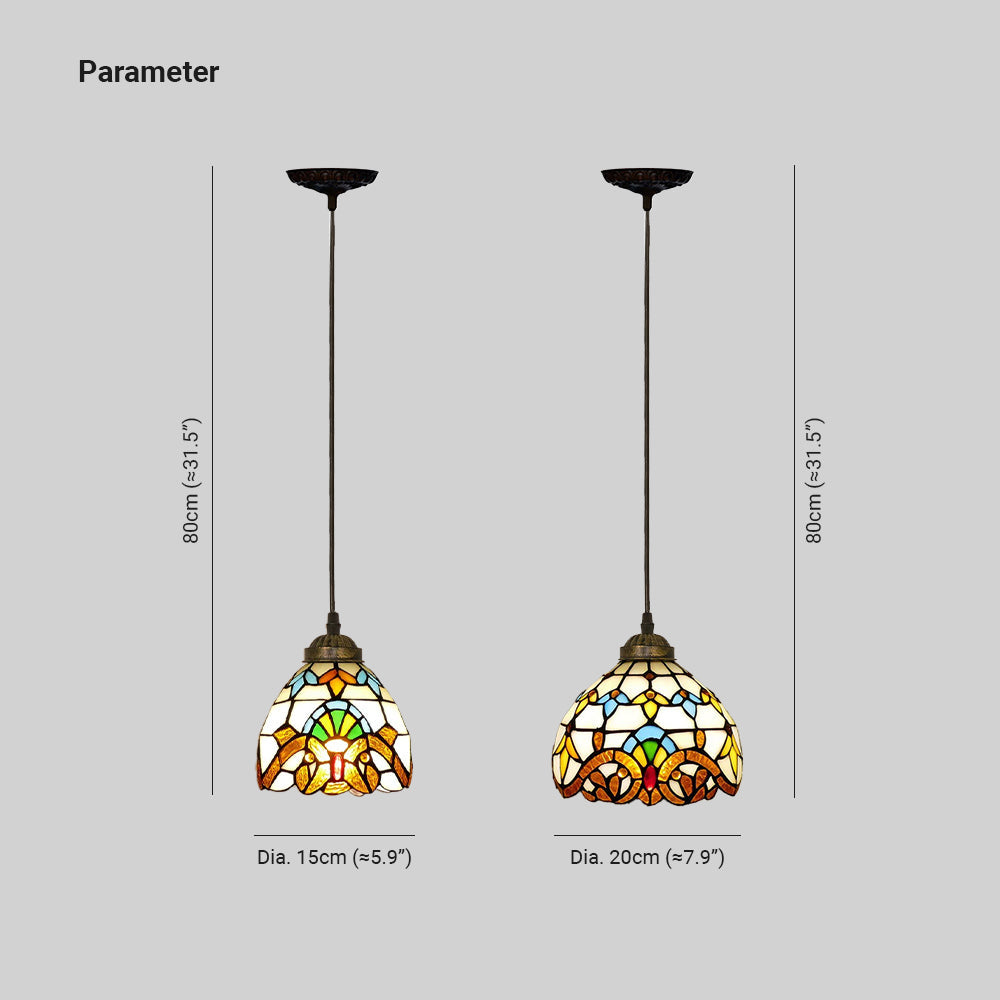 Valerio Retro Kleurrijk LED Hanglampen Geel/Bruin Metaal Woonkamer/Slaapkamer