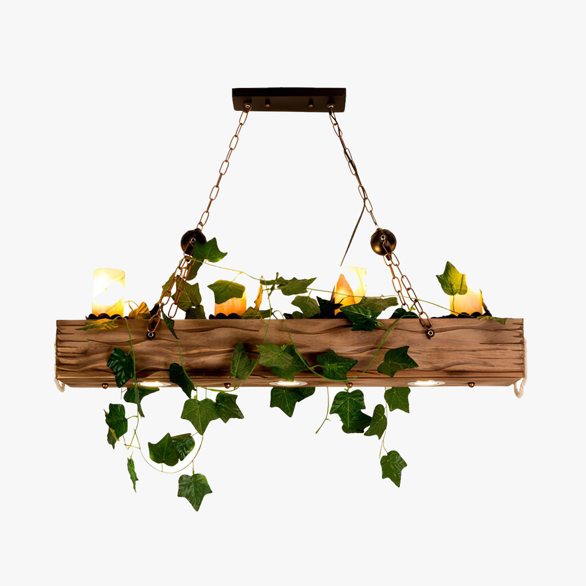 Brio Rustieke Design Lineaire LED Hanglamp Houten Woonk/Eetk/ Slaapkamer