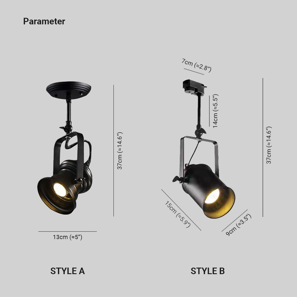 Arthurian Industriele LED Plafondlamp Zwart Woon/Slaapkamer Metaal