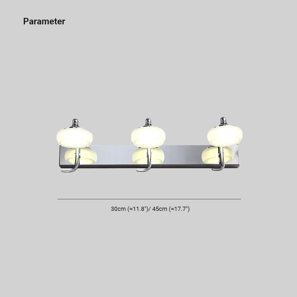 Leigh Moderne Bol LED Wandlamp Metaal/Glas Silver Slaap/Woon/Badkamer