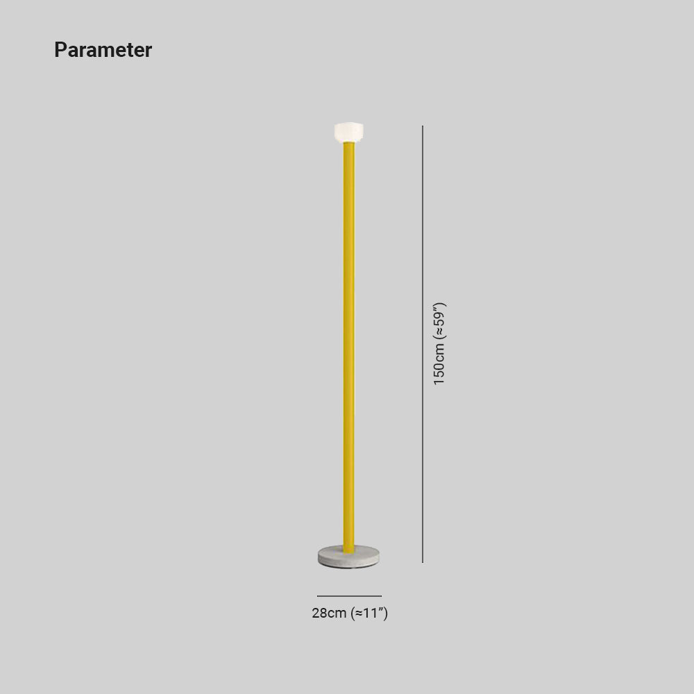 Elio Minimalistisch LED Vloerlampen Zwart Wit Geel Metaal Glas