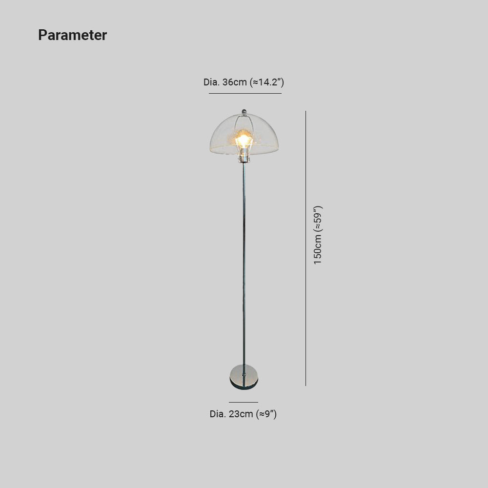 Levy Modern Bruin Glas Metaal LED Vloerlampen Slaapkamer Woonkamer