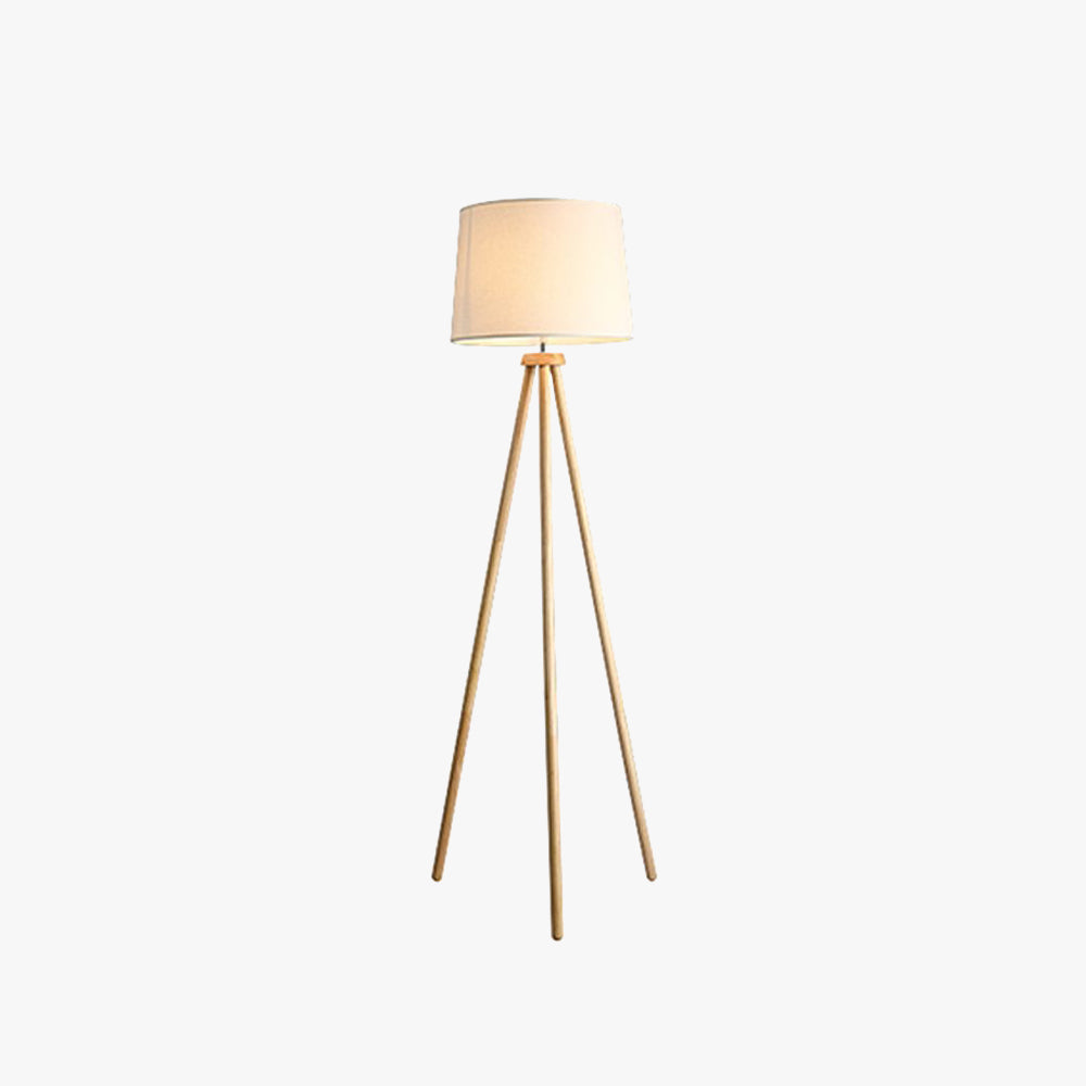 Muto Modern Design LED Vloerlampen Beige Wit Hout Stof Slaapkamer