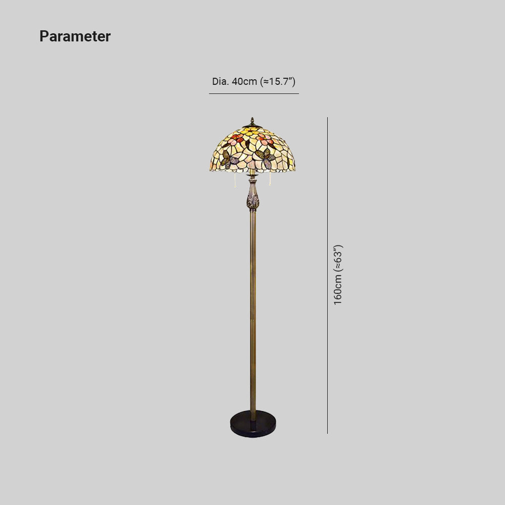 Valerio Vintage Vlinder Metalen LED Vloerlamp, Woonkamer/Slaapkamer
