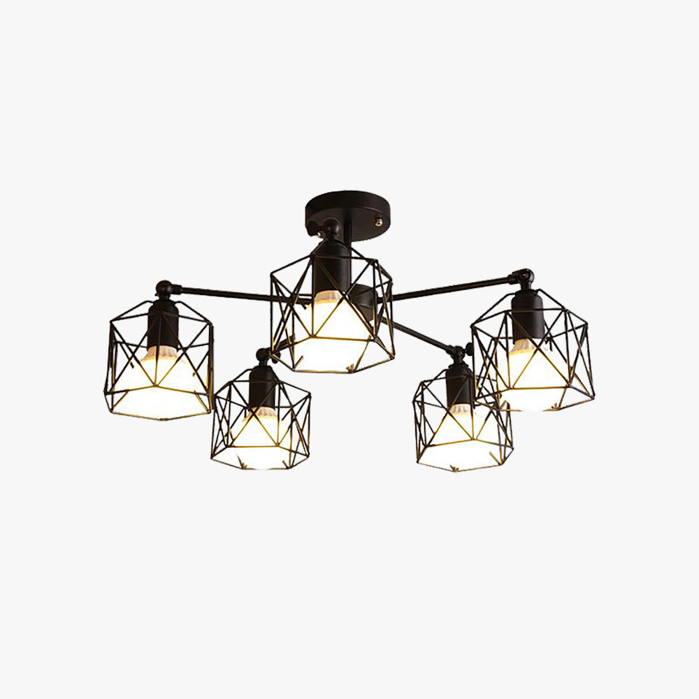 Herbert Design LED Plafondlamp Zwart Metaal Slaapkamer Woonkamer