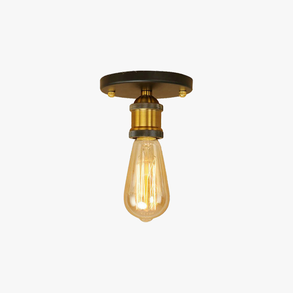 Valerio Retro Vintage Bulb Semi-Flush Mount Ceiling Light