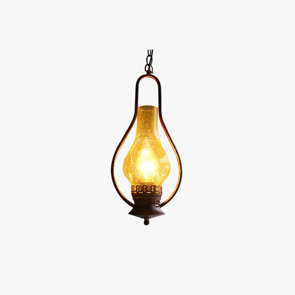 Valerio Rustic Vintage Kerosene LED Pendant Light