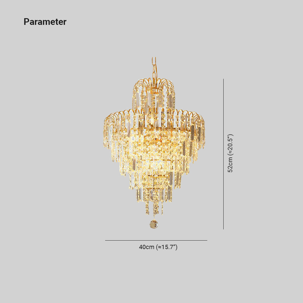 Marilyn Vintage Design Luxe LED Kroonluchter Crystal Goud Woonkamer