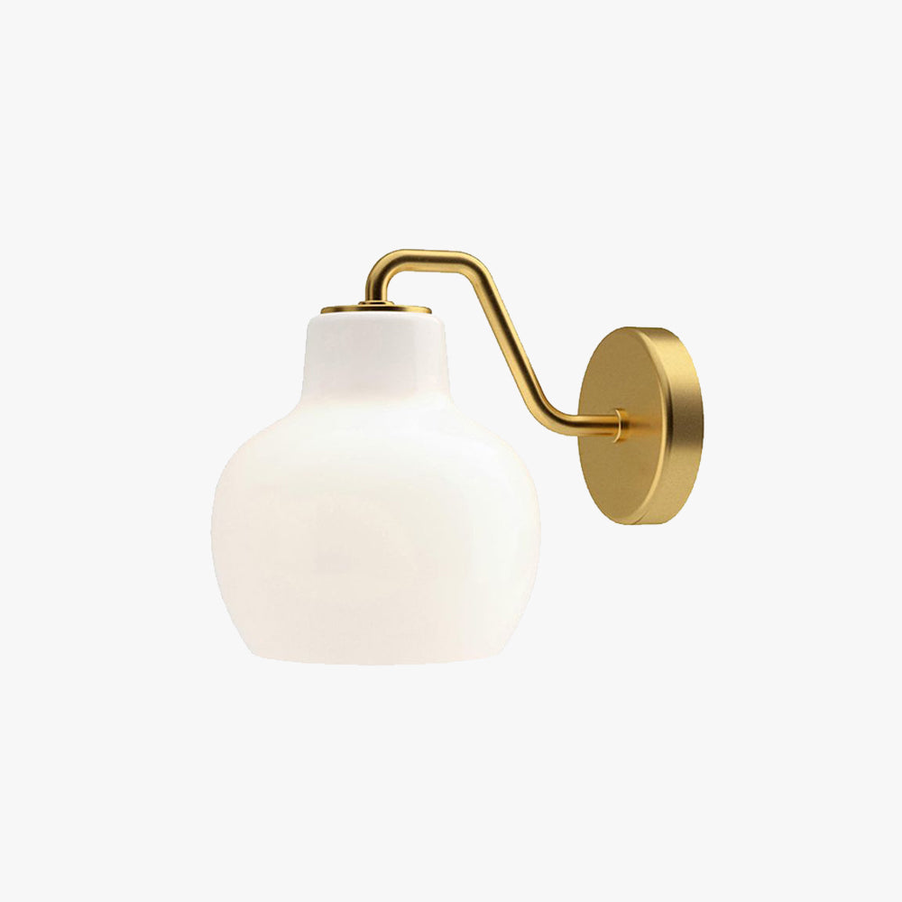 Hailie Vintage LED Wandlamp Wit/Goud Metaal/Glas Slaap/Woon/Eetkamer