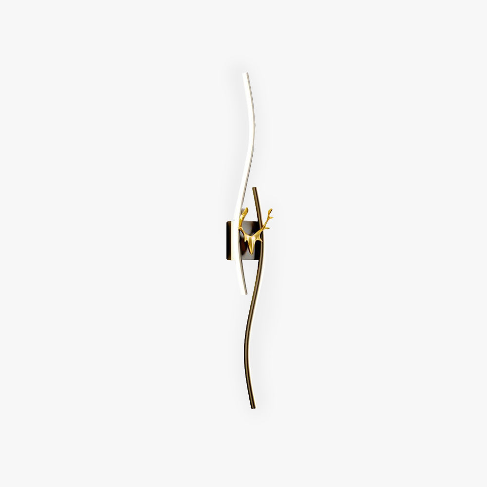 Oliver Modern Industriele LED Wandlamp Zwart/Goud Metaal Woon/Slaapkamer Binnen
