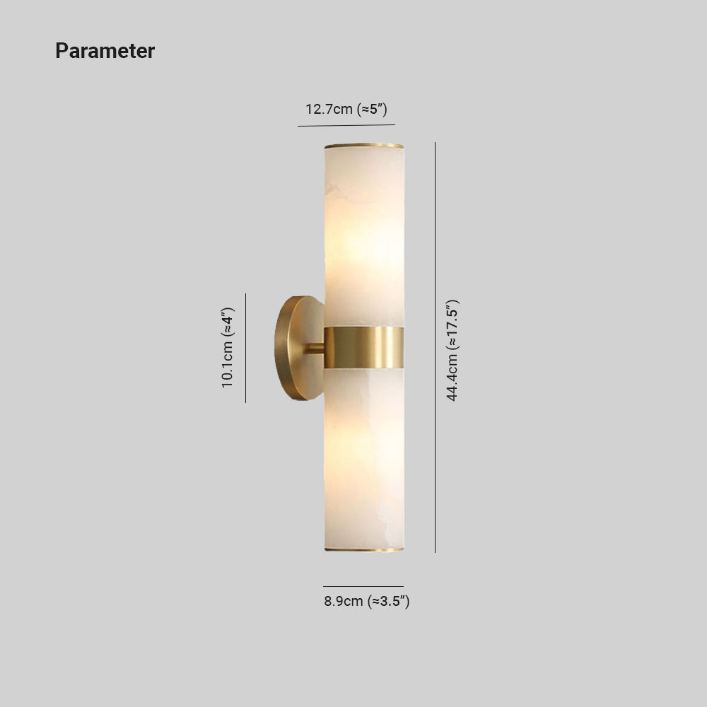 Chan Moderne LED-Wandlamp Met Dubbele Kop Metaal/Stenen Kap