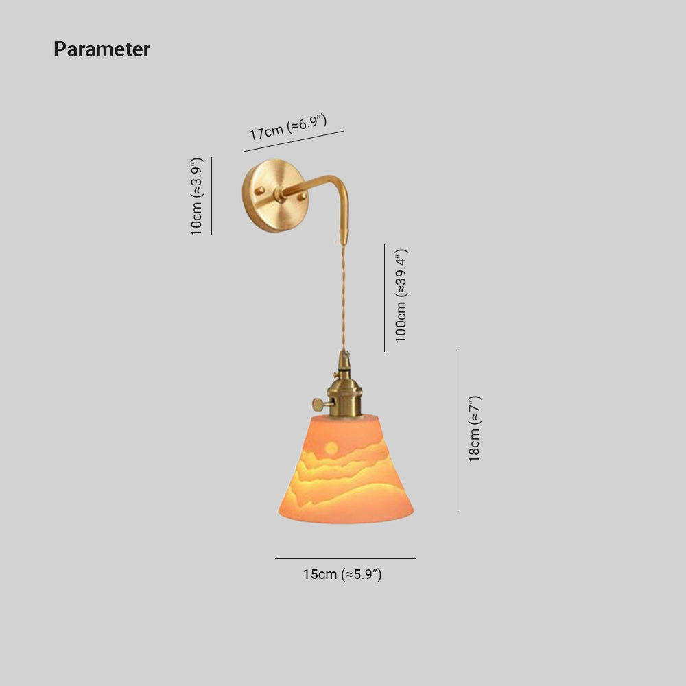 Lottie Moderne Design Kegel Wandlamp Metaal/Keramiek Slaapkamer/Eetkamer/Woonkamer