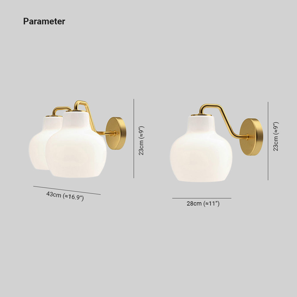 Lily Moderne Design LED Wandlamp Koepelvorm Metaal/Glas Slaapkamer/Woonkamer