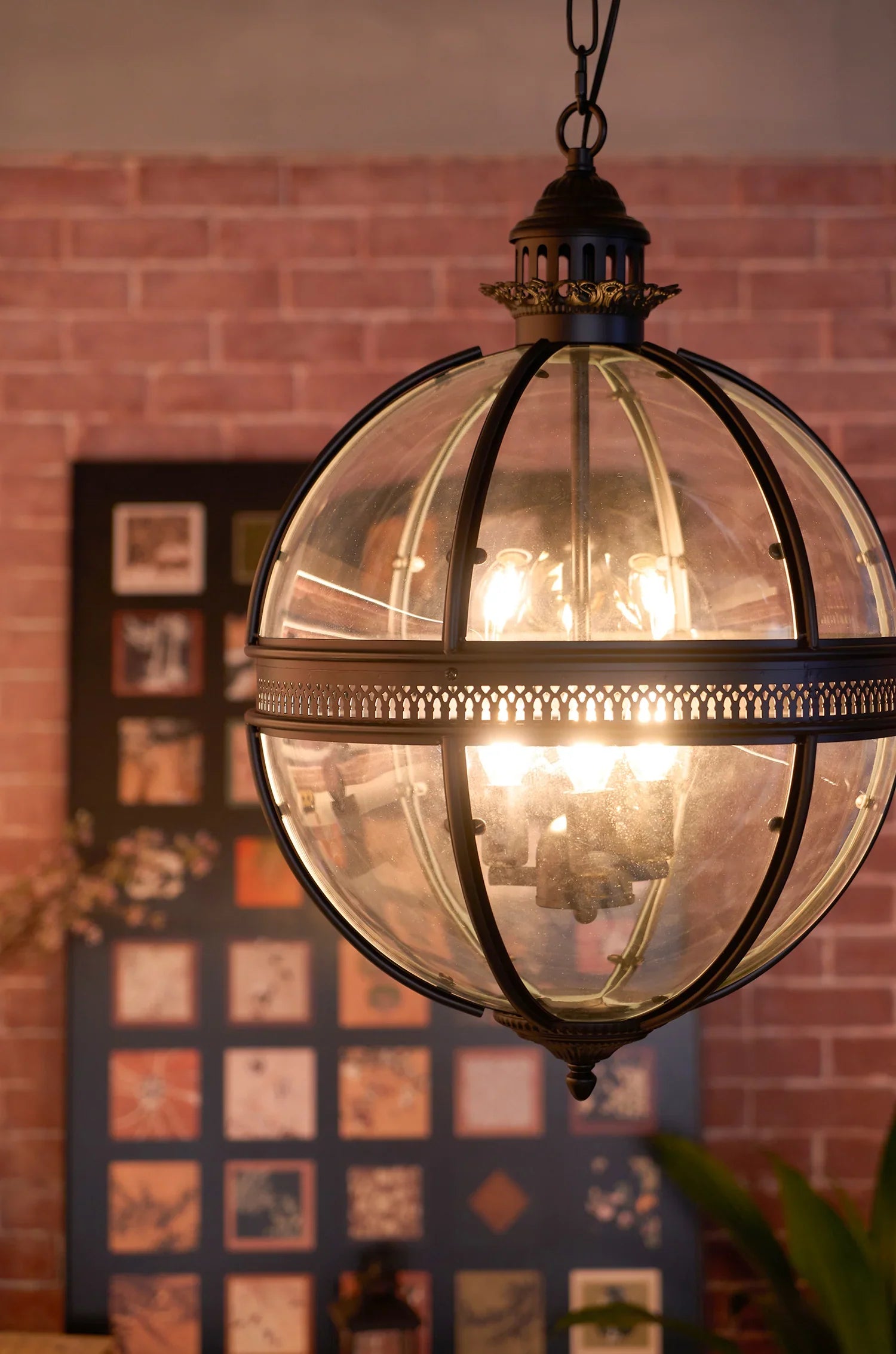 Valerio Vintage Glas Metaal Zwart Hanglampen Eetkamer Slaapkamer