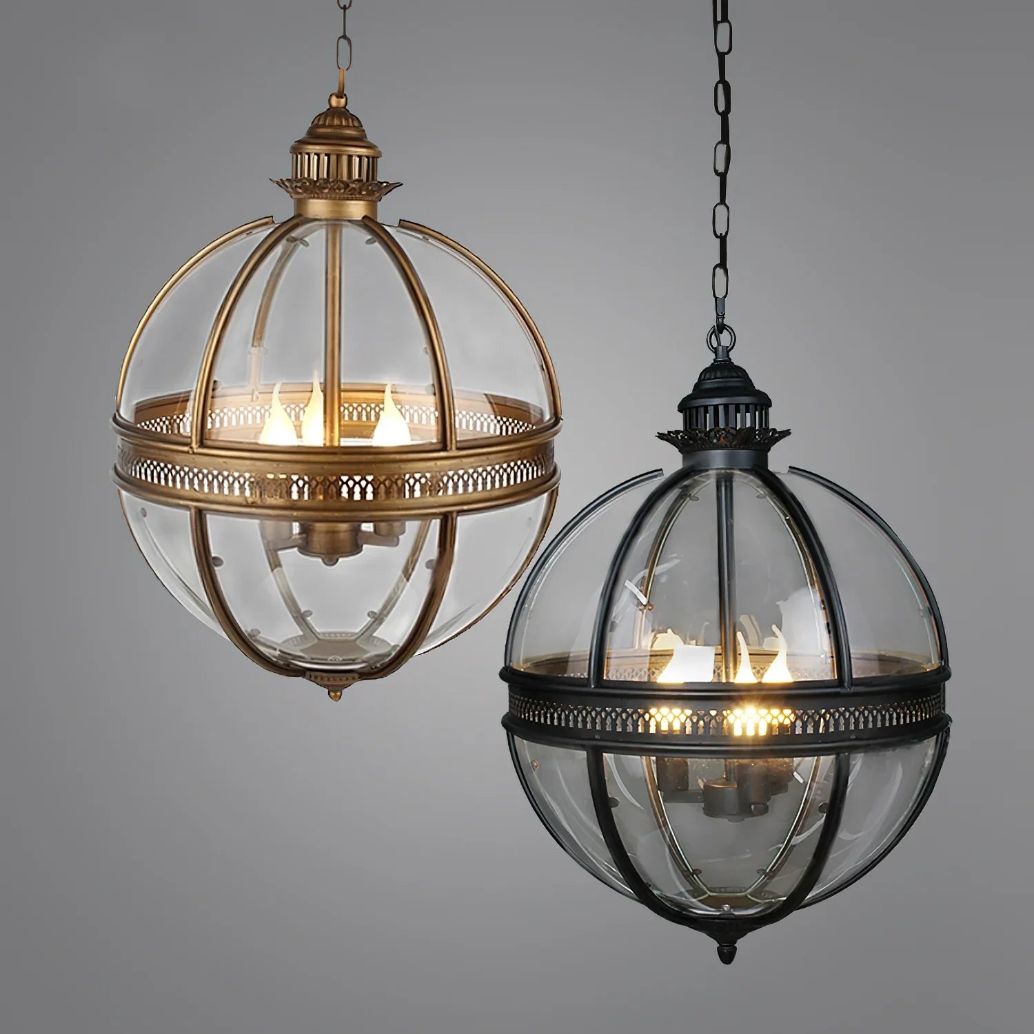Valerio Vintage Glas Metaal Zwart Hanglampen Eetkamer Slaapkamer