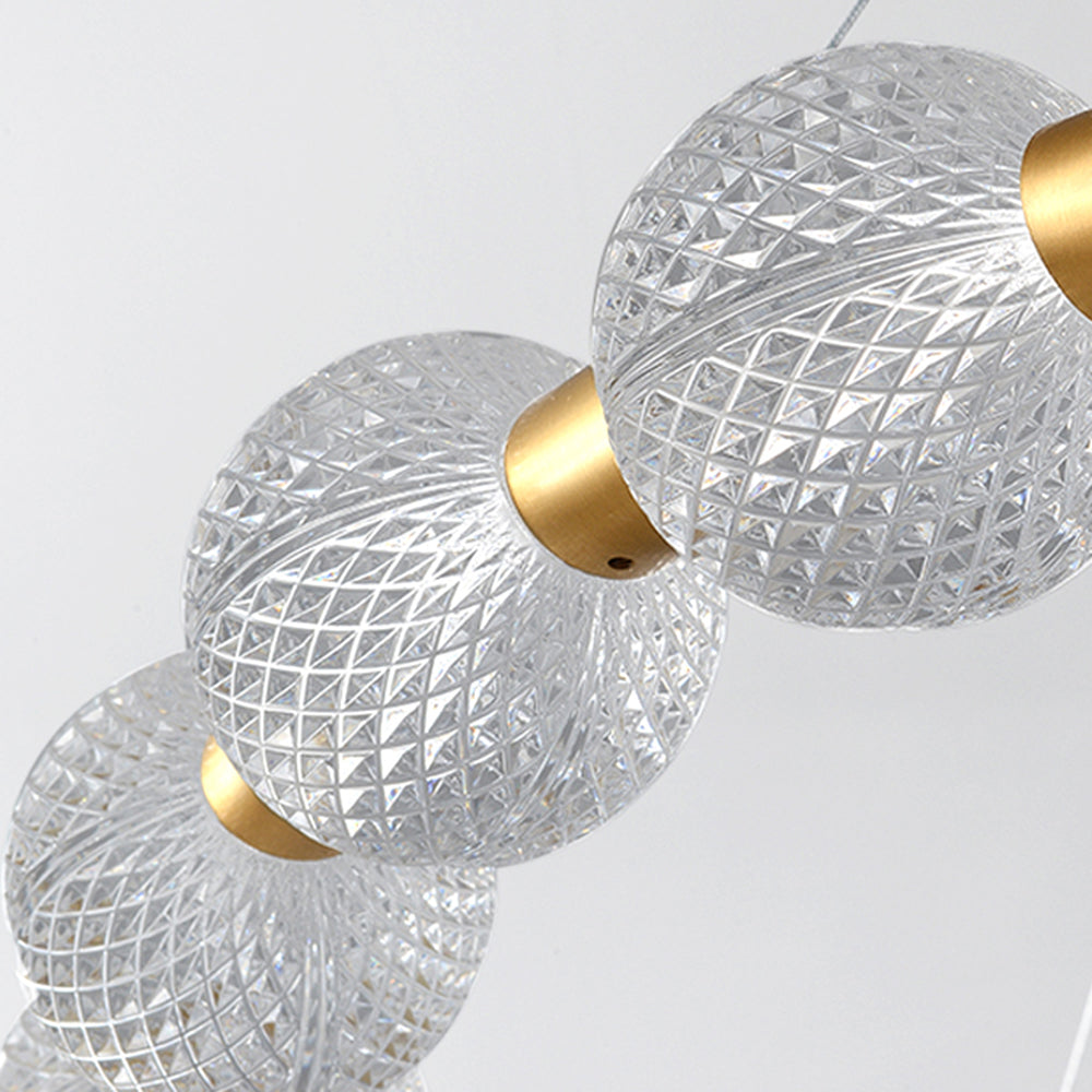 Hailie Design Ronde LED Hanglamp Metaal/Acryl Goud/Transparant Woon/Eetkamer
