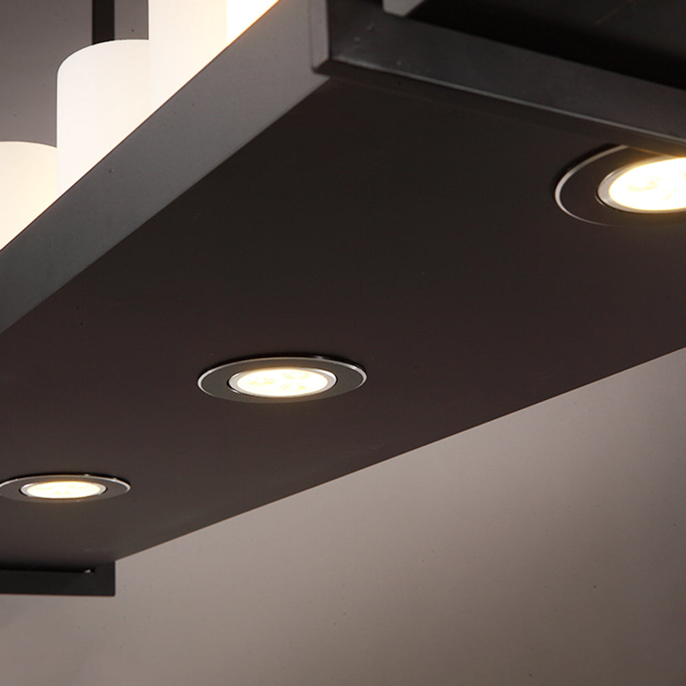 Dorian Industriele LED Hanglamp Zwart Eettafel Metaal/Glas