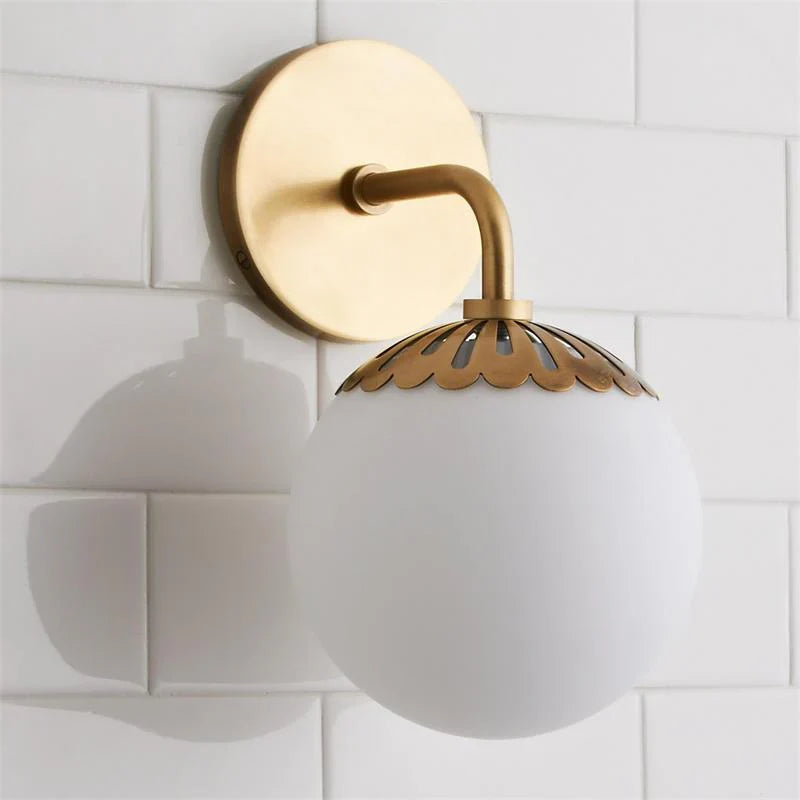 Alessio Minimalisme Metaal Glas Messing Zwart Nikkel Wandlamp Eetkamer Slaapkamer