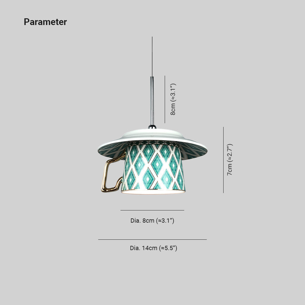 Hailie Vintage Argyle Patroon Kop Keramisch Hanglampen Slaapkamer