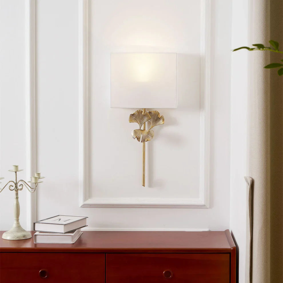 Valerio Vintage Klassiek Ginkgo Messing Wandlamp Slaapkamer Woonkamer