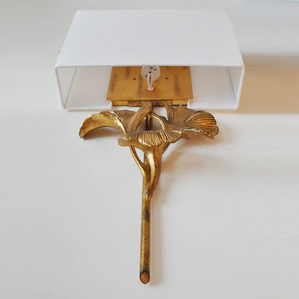 Valerio Vintage Klassiek Ginkgo Messing Wandlamp Slaapkamer Woonkamer