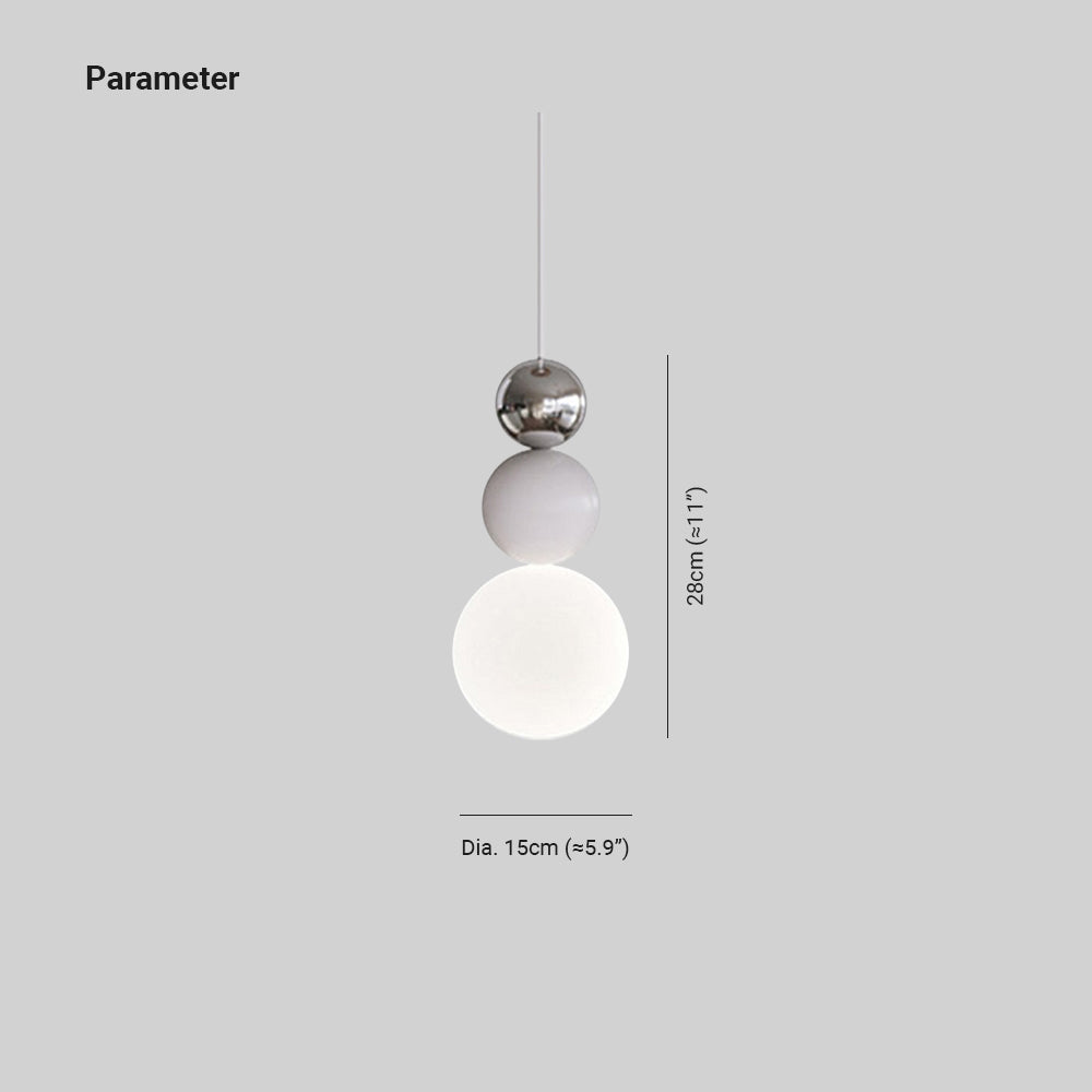 Morandi Modern Bauhaus LED Glas Metaal Hanglampen Bedroom