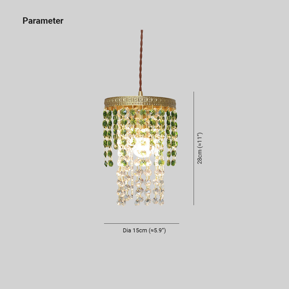 Kristy Vintage Kristal Hanglampen Metaal Slaapkamer Studeerkamer