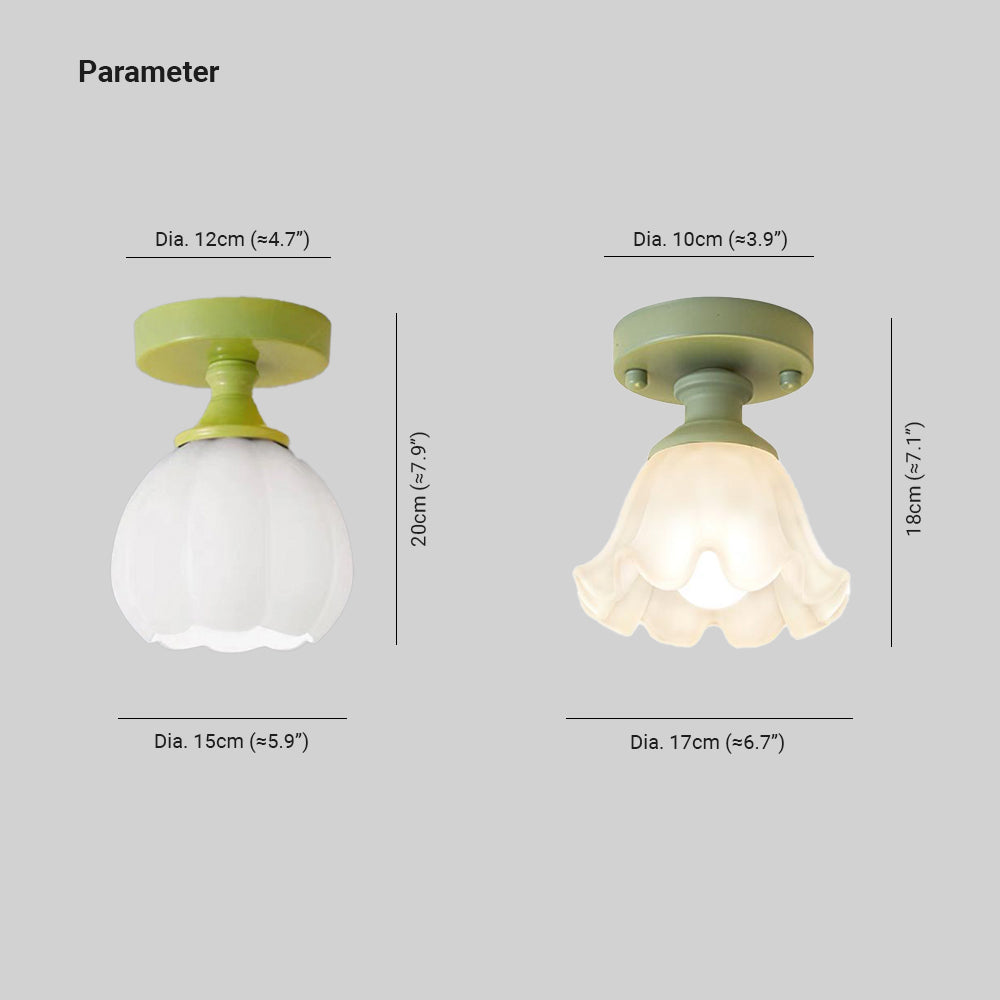 Carina Comfort Eenvoud Schattig LED Plafondlamp Metaal Glas Slaapkamer