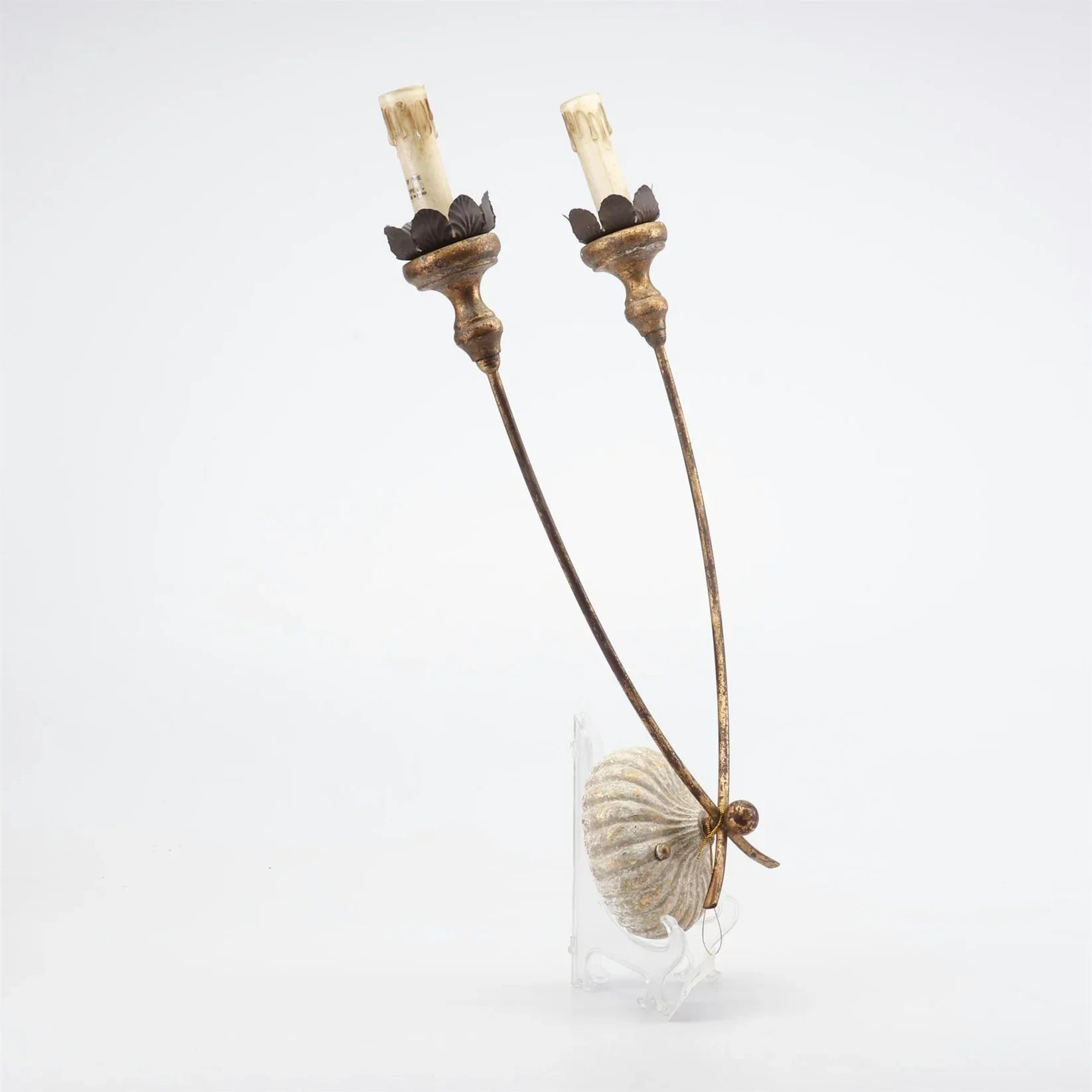 Valerio Vintage Goud Metaal Hout Wandlamp Eetkamer Slaapkamer