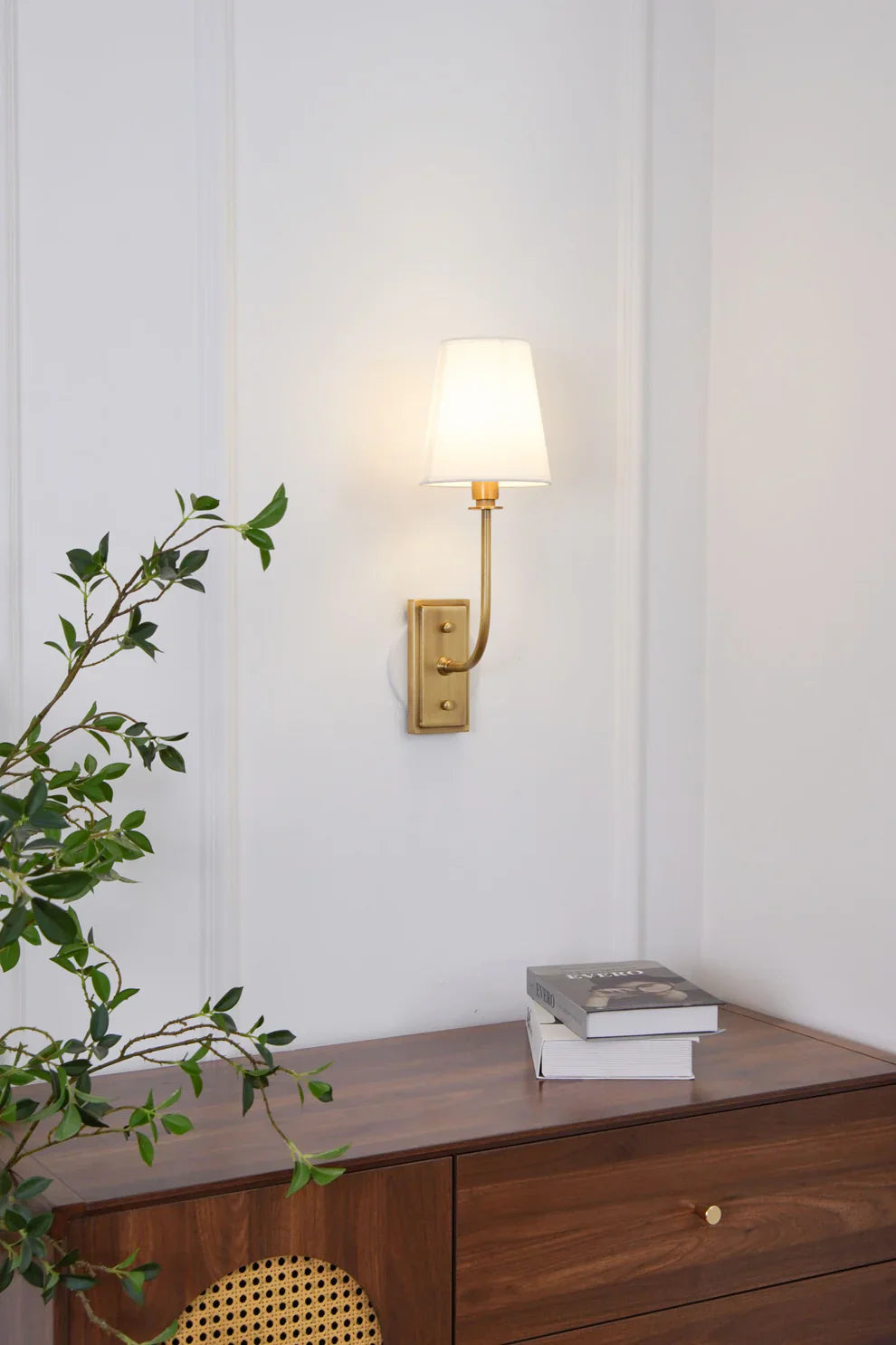 Valerio Vintage Klassiek Metaal Stof Wandlamp Lampenkap Slaapkamer Badkamer Hal