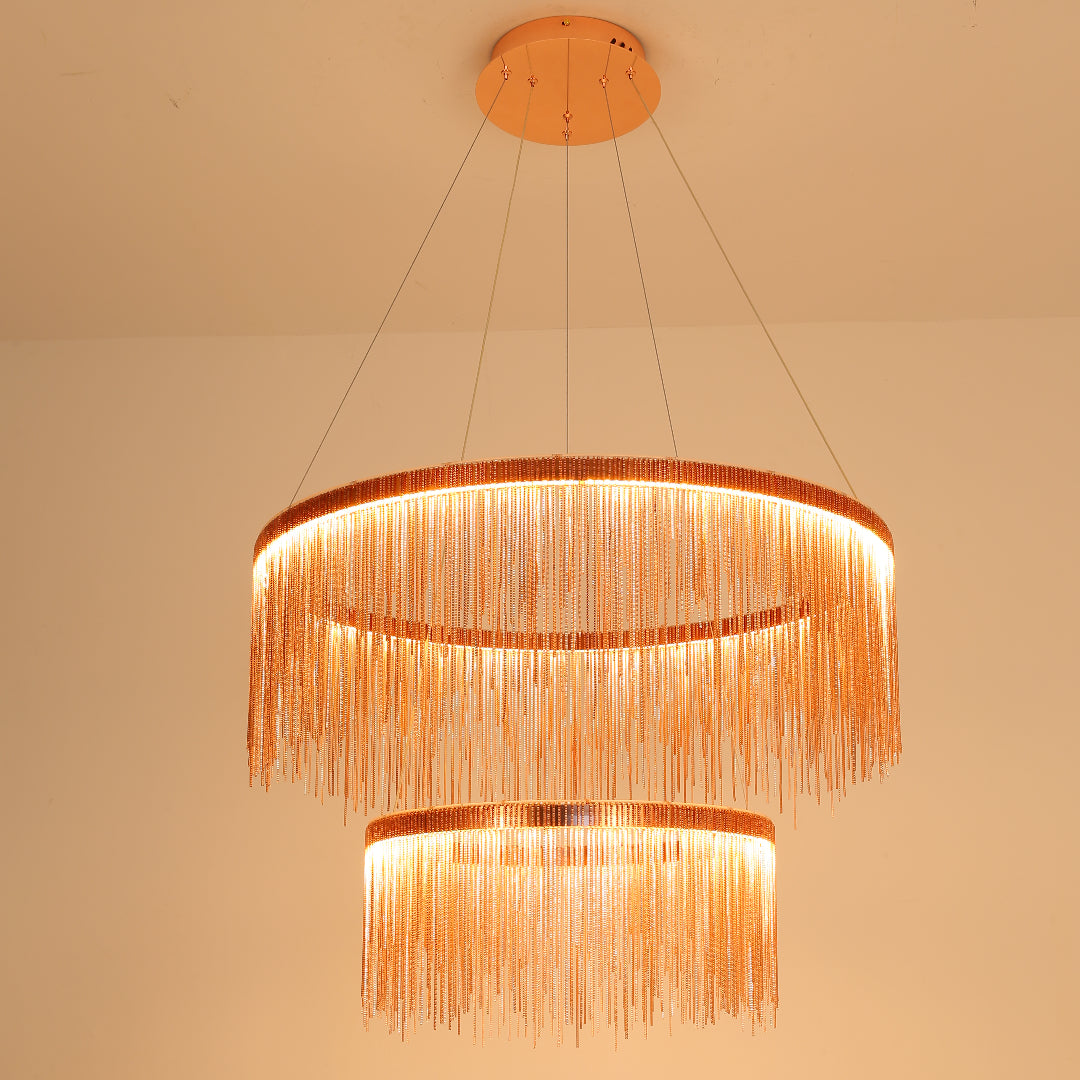 Marilyn Design Grote LED Hanglamp Zwart Wit Gouden Metaal Woonkamer