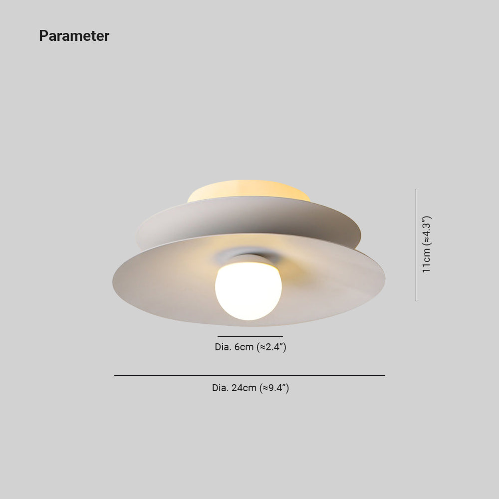 Carina Moderne LED Plafondlamp Wit Rood Metaal Acryl Woonkamer
