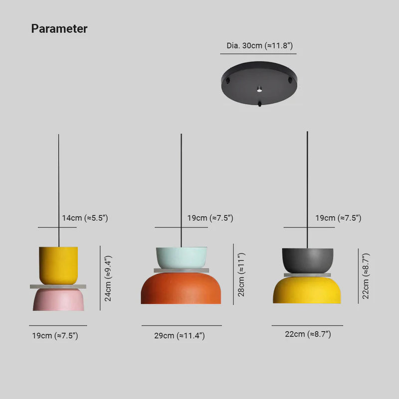 Morandi Moderne Hanglampen Contrast Kleur Metaal Woonkamer Slaapkamer