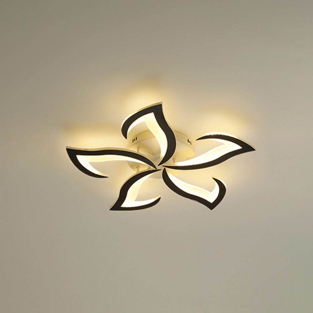 Hana Design Bloem LED Plafondlampen Zwart/Wit Metaal/Acryl Woon/Slaapkamer