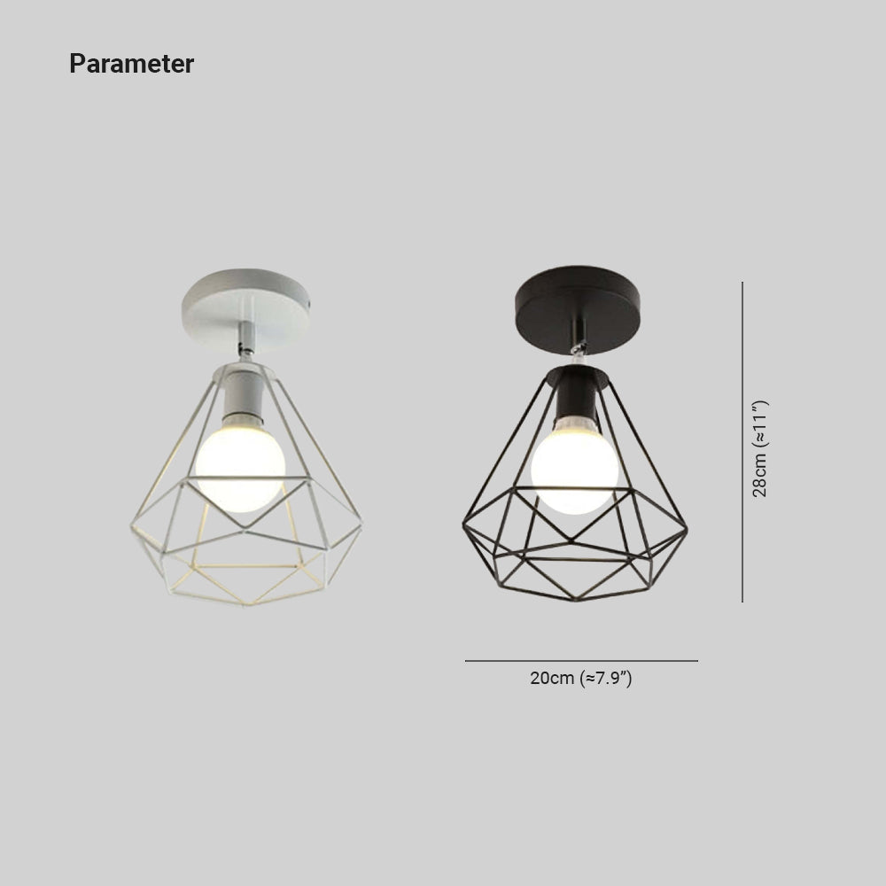Herbert Design LED Zwart Wit Metaal Eetkamer Slaapkamer Woonkamer