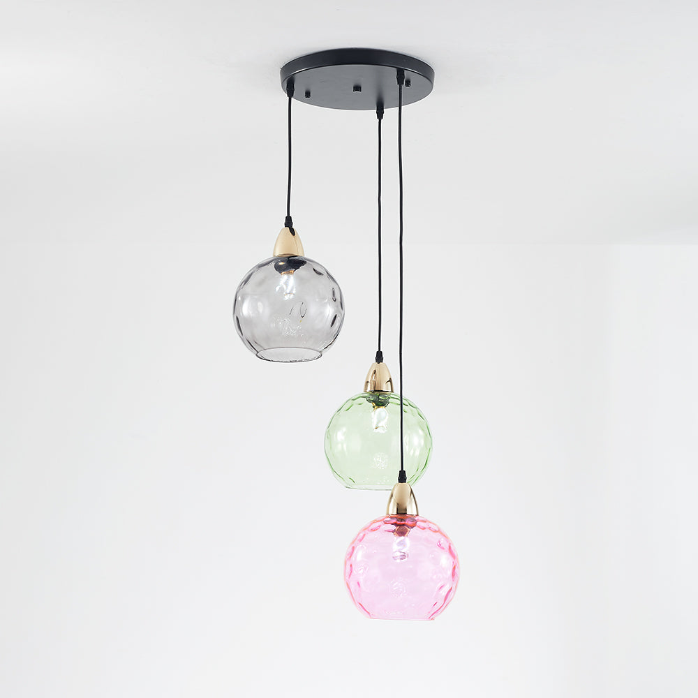 Hailie Modern Waterrimpeling Cluster 3 Hoofd Hanglampen Glas Woonkamer