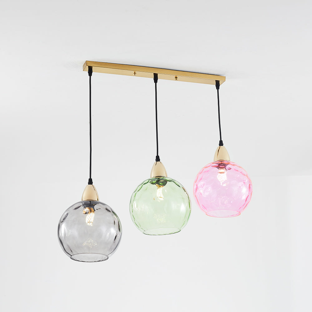 Hailie Modern Waterrimpeling Cluster 3 Hoofd Hanglampen Glas Woonkamer