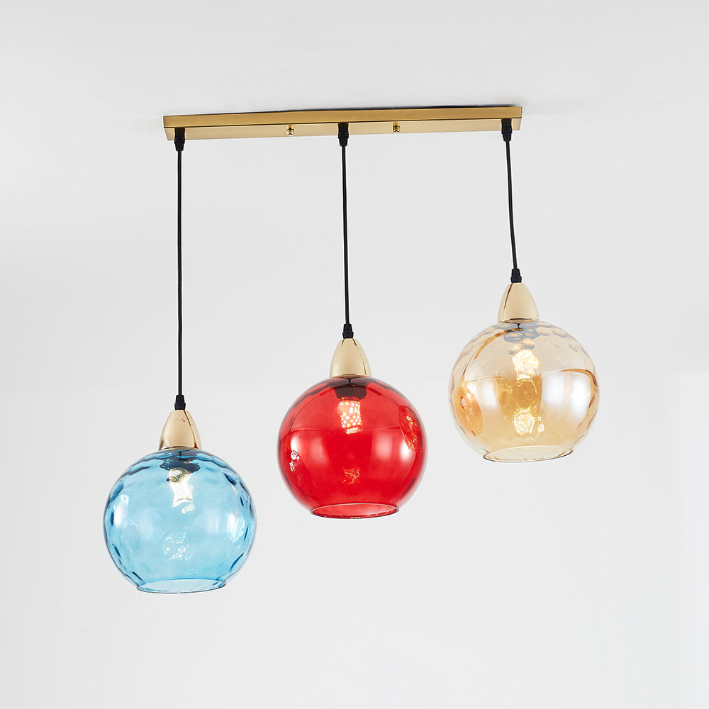 Hailie Modern Waterrimpeling Cluster 3 Hoofd Hanglampen Glas Woonkamer