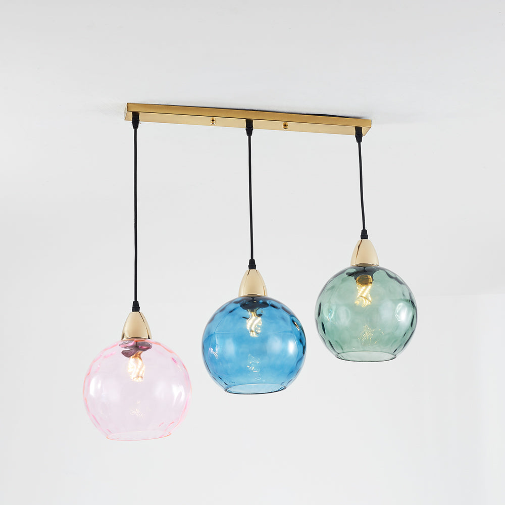 Hailie Modern Waterrimpeling Cluster 3 Hoofd Hanglampen Glas Woonkamer