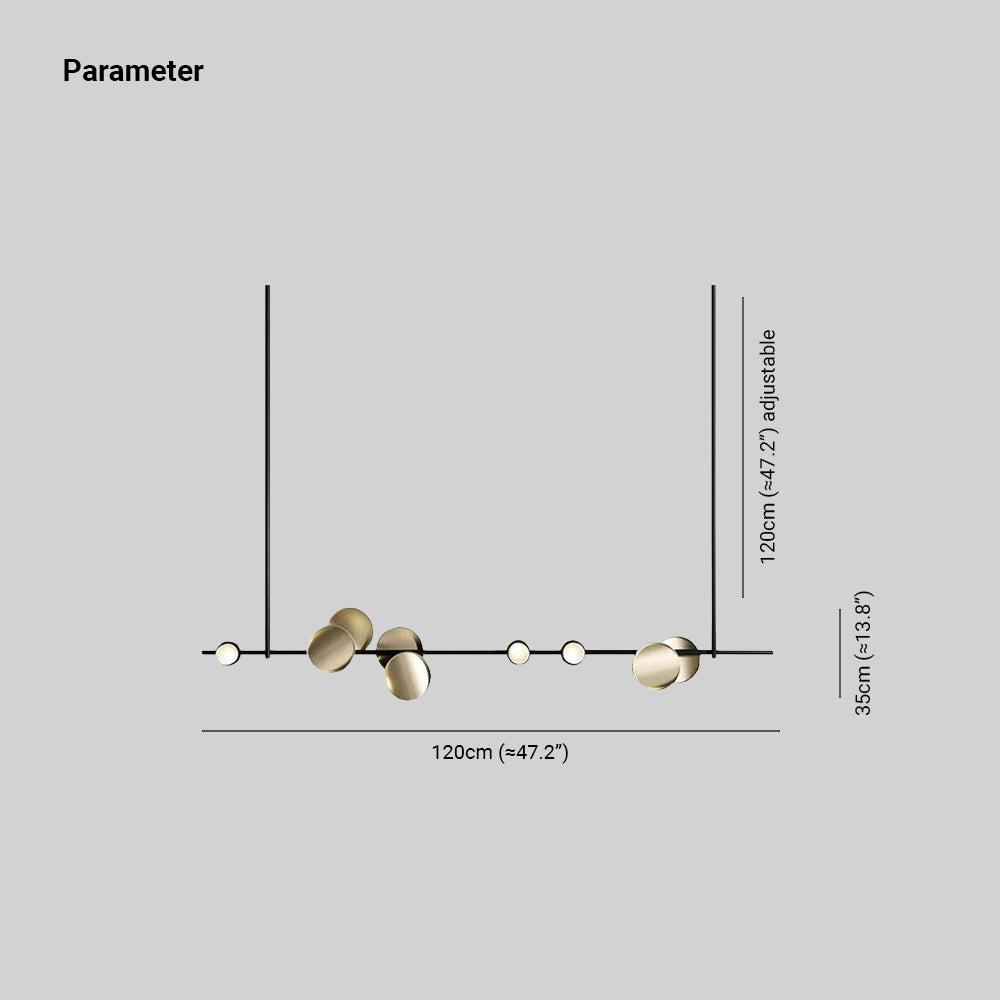 Elio Minimalistische Design Lineaire Metalen Hanglamp, Zwart, Woonk/Eetkamer